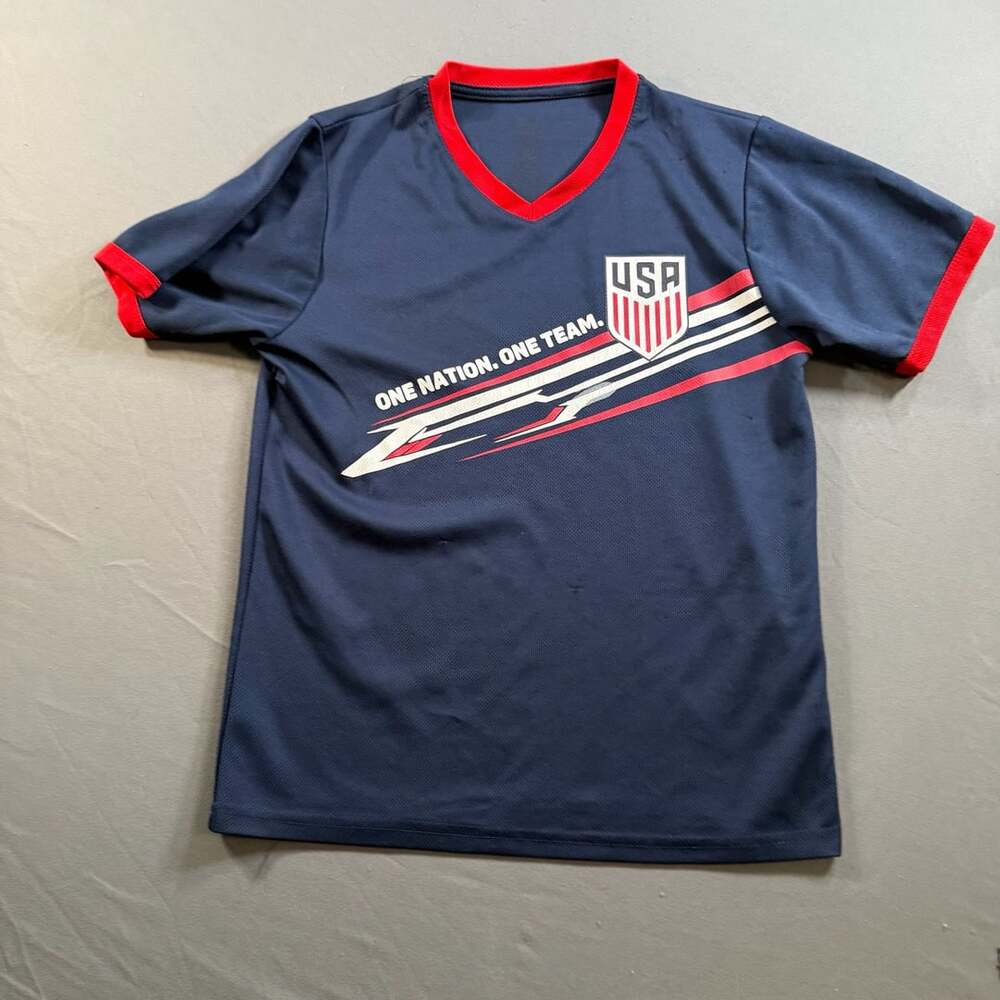 USA Soccer Jersey One Nation One Team Navy Red USMNT Youth Shirt